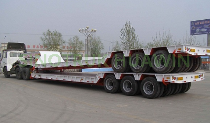 100T 3 Lines & 6 Axles Lowbed Semi Trailer