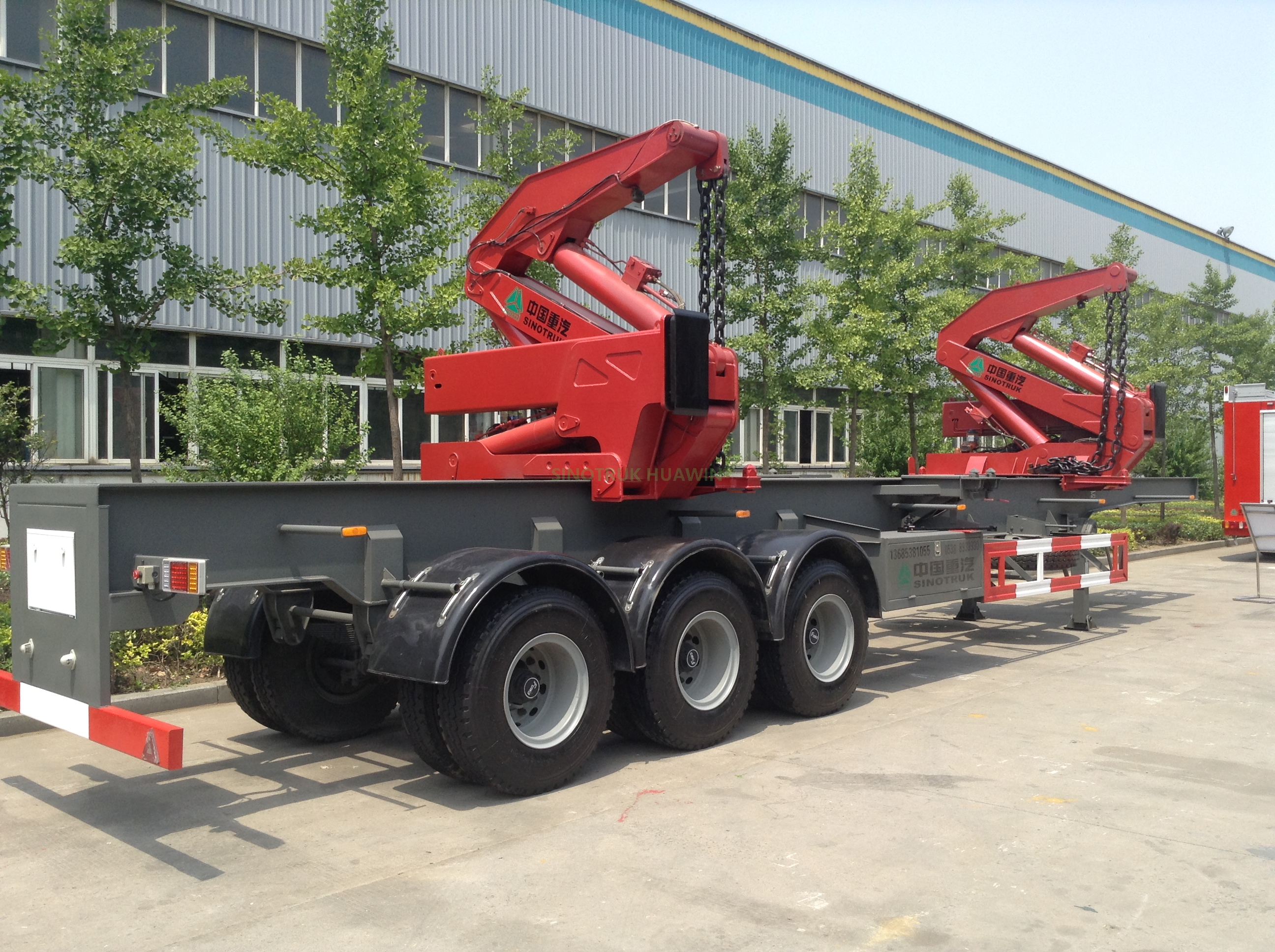20FT Container Sidelifter Container Side Load Crane Semi Trailer