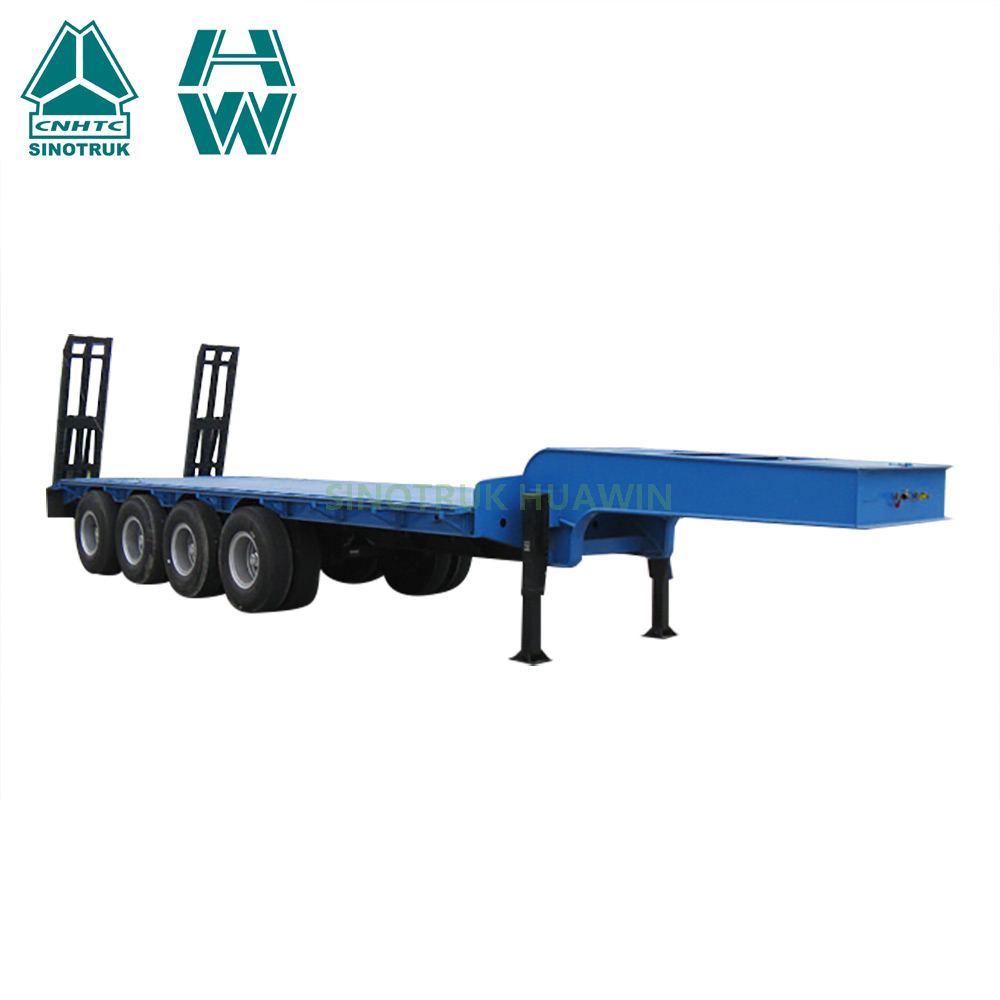 Sinotruk 4 Axles Low bed Semi Trailer with high quality for sale