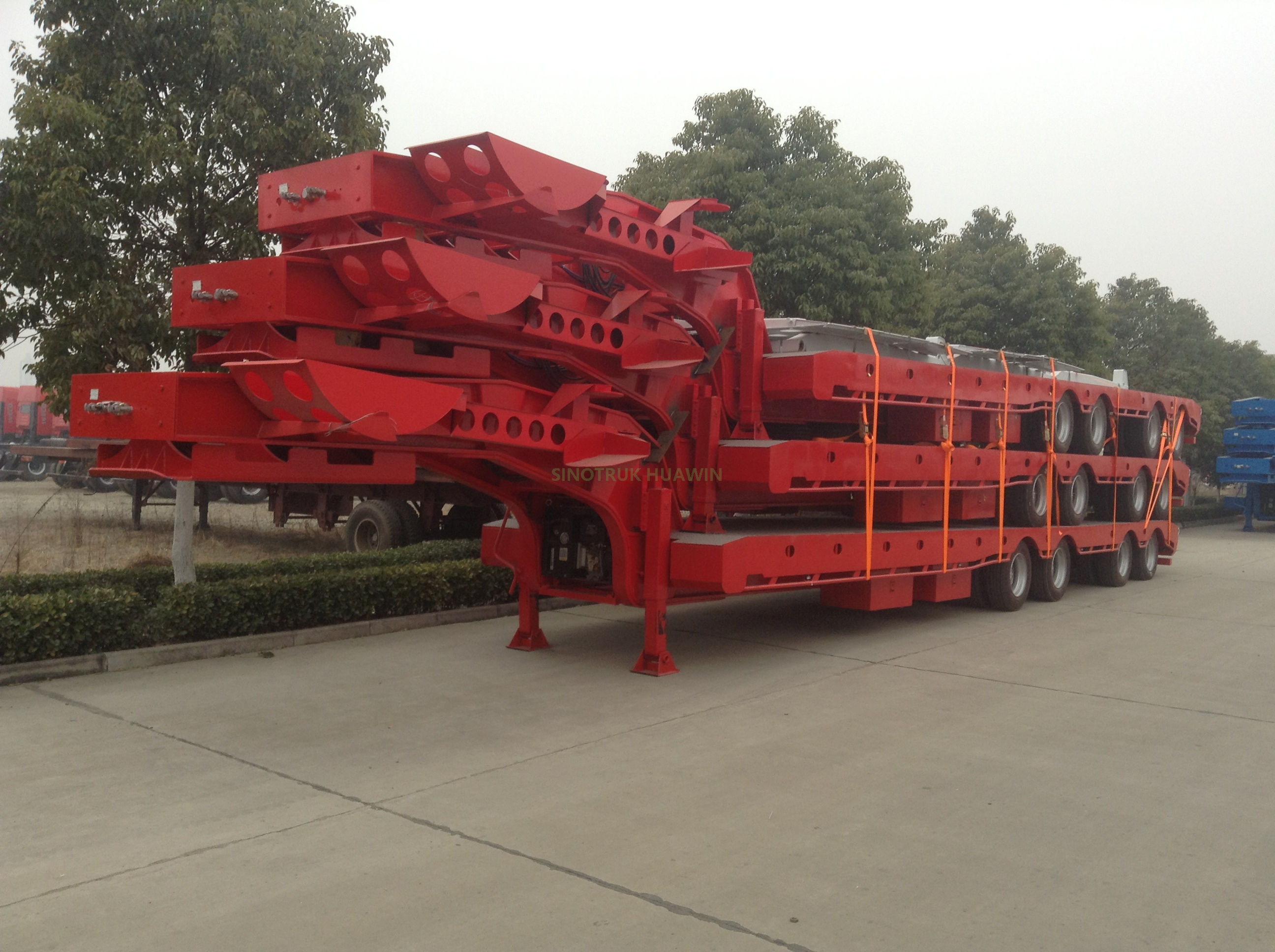 3 Axles 4 Axles Stretchable Lowbed Semi Trailer for Australia
